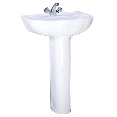 Умывальник-тюльпан "Лотос - 56,8" белый с отв. пъед. Вест (г.Воротынск)