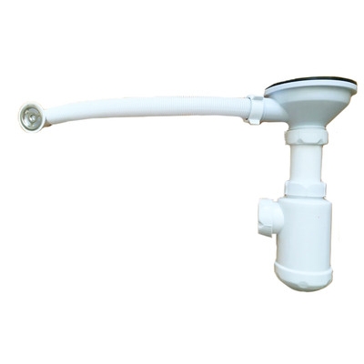 АВ-1057/1 Сифон бутылочный 3 1/2 с круглым переливом для ГРАНИТНЫХ моек