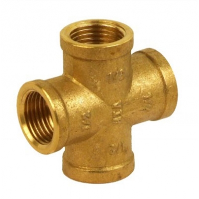 Крестовина прямая 20 латунь (литьё)