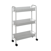 Этажерка "Ладья-1"К металлическая на колесах серый 440х170х735мм (Э321С) ЗМИ