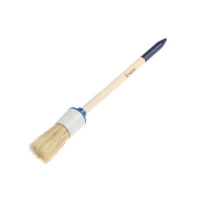 Кисть круглая ТУНДРА, натуральная щетина, деревянная рукоятка, № 4, 25 мм 881551