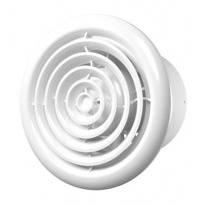 Вентилятор канальный осевой вытяжной с кругл.решеткой, двиг.с подшипн.D125 FLOW 5BB