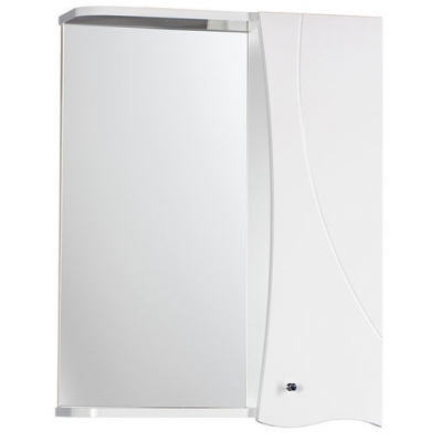 Зeркало "Деко "(белый) (с волной) 550х740х182