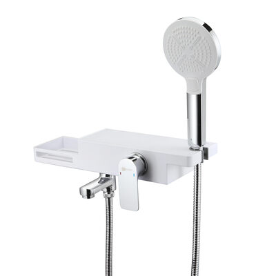 6914CW Юнибокс Смеситель для ванны с коротким изливом, хром/белый LEMARK 6914CW Юнибокс Смеситель для ванны с коротким изливом, хром/белый LEMARK