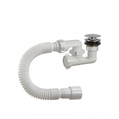 А-25589 Сифон для душ. поддона ОРИО1 1/2"х40, "клик-клак", с гибкой трубой 40-40/50 (регулир)