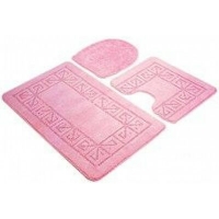 Коврик д/ванны 3 предм. ZALEL 55*85- бордовый Турция