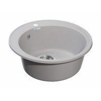 Мойка GRANFEST-QUARZ (ECO) - 08 РОНДО D=480 мм (СЕРЫЙ) (без сифона)