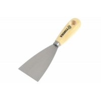 Шпатель малярный ТУНДРА, металлический, деревянная рукоятка, 40 мм 1006522