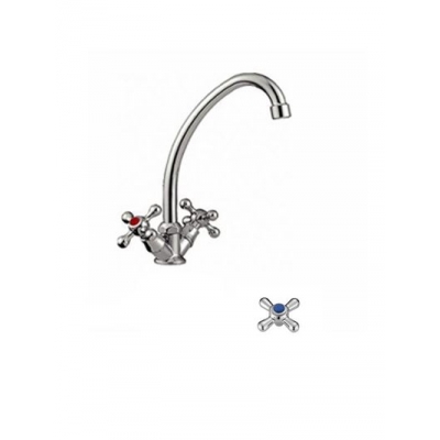 Смеситель Кухня Lemen 1/2 м/к Крест (S 9151)