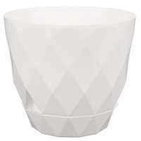Горшок для цветов Laurel D220 мм, 4.5 л с поддоном (белый) НОВИНКА 221611029/01