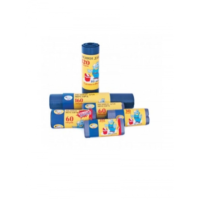 Мешки для мусора 30 л, "Супер" прочные, ПНД 8 мкм, рулон 20 шт. (Мультипласт)