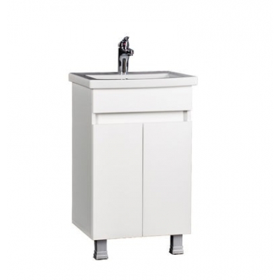 Подстолье "Лайн-60 " ЭМАЛЬ (белый) 2 ящика 1 откид.створка под умыв "Como-60" 600*780*430