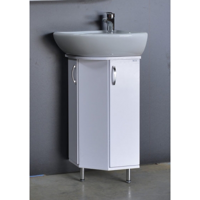 Подстолье "Сити" УГЛОВОЕ (белый) 2 двери под умыв. "Элегия угловой" 380х815х380