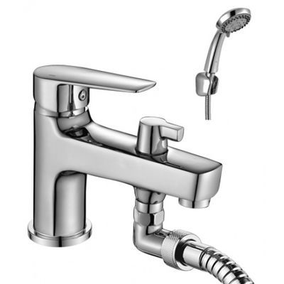 Смеситель на борт ванны шар d35 керам. переключение, с ручной 5-ф. лейкой, хром ROSSINKA S35-38 Смеситель на борт ванны шар d35 керам. переключение, с ручной 5-ф. лейкой, хром ROSSINKA S35-38