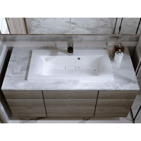 Умывальник "Paola Elegante 90" (литьевой мрамор, 900х450х150) в комплекте с выпуском и переливом г. Ульяновск