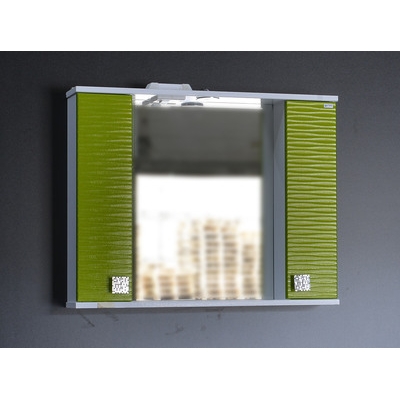 Зеркало + шкаф "FIESTA-80" волна 3D (олива мет.) 800*650*150 Зеркало + шкаф "FIESTA-80" волна 3D (олива мет.) 800*650*150