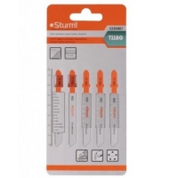 5250401 Пилки для лобзика Sturm! по металлу T118G 5шт, для тонких цветных металлов