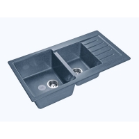 Мойка GRANFEST GF-P980KL 2 чаши+крыло 980х510мм (графит)