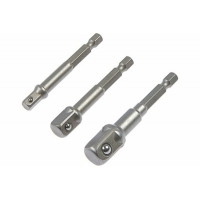Набор адаптеров для торцевых головок ТУНДРА, сталь CrV, 1/2 x 75, 3/8 и 1/4" х 65 мм, 3 шт. 2270976