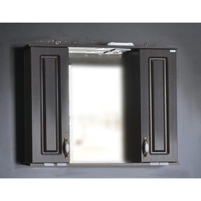 Зеркало "Лаура 100 "С с подсветкой (венге) 1000х750х165 Зеркало "Лаура 100 "С с подсветкой (венге) 1000х750х165