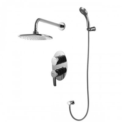 3229C Атлантисс Смеситель для душа встраиваемый с доп. 5-функц. лейкой, хром LEMARK