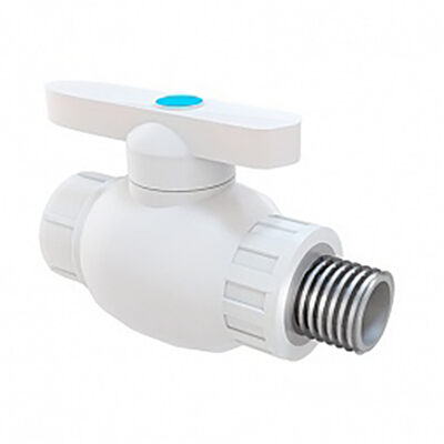 Кран шар. 20х1/2 НАРУЖ.РЕЗЬБА PP-R Rosturplast (10)