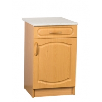 Рабочий стол 50 бук (1ящик) фасад МДФ столешница цвет (КАРАРА)