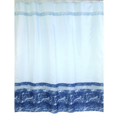 Штора д/ван "ZALEL" 1180 голубой c кольцами (К11)