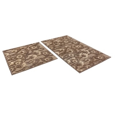 Коврик д/ванны 2 предм. SHAHINTEX LOOP ITALIANO 50*80 + 50*50 «маки» кофе с молоком 55