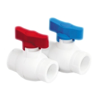 Кран шар. 25 РУЧКА БАБОЧКА СИНЯЯ PP-R Rosturplast (10)