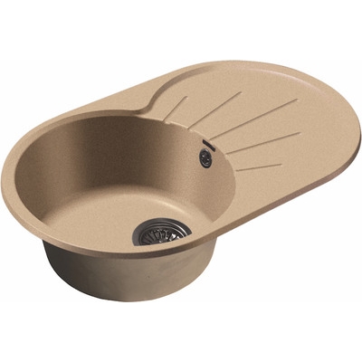 Мойка GRANFEST GF-R750L чаша + крыло 750*460 мм, овал (песочный - 302)