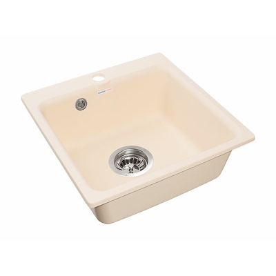 Мойки GRANFEST SMART SM430 (мрамор) 1-чаша 432х432мм БЕЖЕВЫЙ (без сифона)