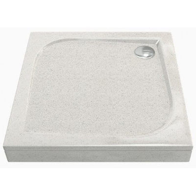 Поддон КВАДРО мрамор 100х100 (без автослива) ГРЕЙ (серый) ЛП00029