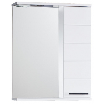 Зеркало-шкаф "Корро-55 С" с подсветкой (белый) 550х715х160