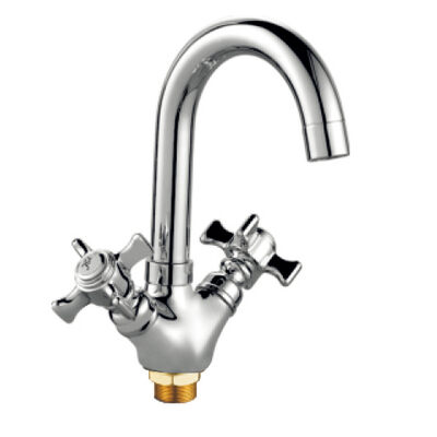 4524HB Смеситель Кухня HAIBA 1/2 м/к крест толстый нос с гайкой хром 4524HB Смеситель Кухня HAIBA 1/2 м/к крест толстый нос с гайкой хром