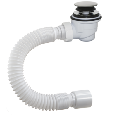 DX-522 Сифон для душ. поддона ОРИО 1 1/2х50, "клик-клак" с гибкой трубой 40-50, L=650мм