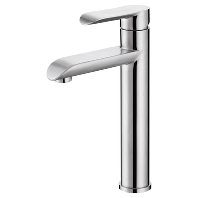 F610602 Смеситель д/умыв. Paola Hi-tech нерж.сталь, однорычажный, САТИН, литой излив MLN