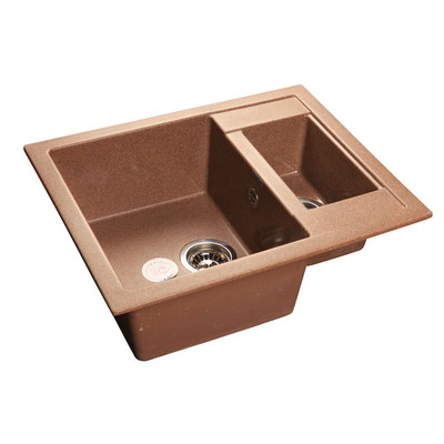 Мойка GRANFEST GF-Q610K 1,5 чаши 610*500 мм (терракот - 307) Мойка GRANFEST GF-Q610K 1,5 чаши 610*500 мм (терракот - 307)