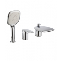 4445C Статус Смеситель для ванны встраиваемый, на 3 отверстия, с аксессуарами, хром LEMARK