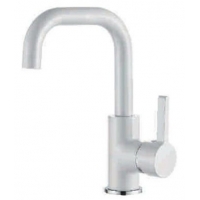 1099W Смеситель Тюльпан LEDEME d35 на гайке (белый)