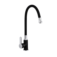 4042 Смеситель Кухня Frap шар d-35 черный/хром, гибкий излив, на гайке 4042 Смеситель Кухня Frap шар d-35 черный/хром, гибкий излив, на гайке