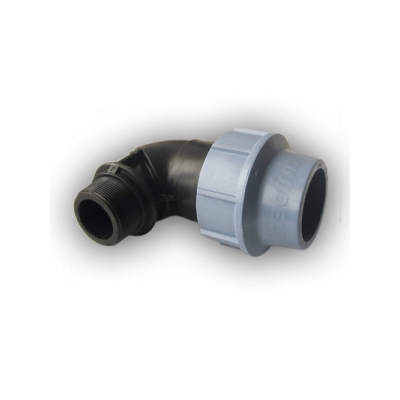 Колено 63х2 штуцер ПЭ UNIDELTA