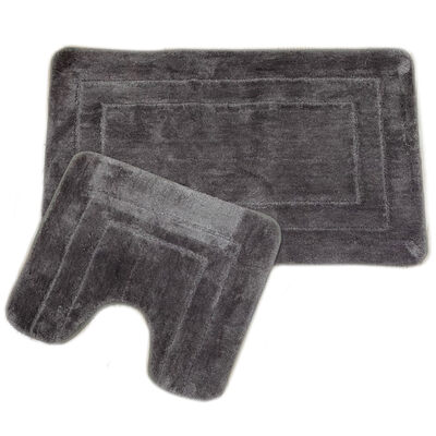 Коврик д/ванны 2 предм. ZALEL EXCLUSION 60х100 + 50х60 Coffee графит