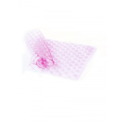 Коврик на присосках "РАКУШКА" 62*37см розовый. BR-6237