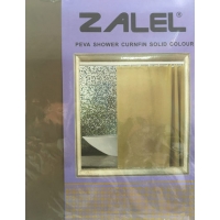 Штора д/ван "ZALEL" эконом 180х180 c кольцами, состав 100% PEVA (темно-коричневый) (0017А)