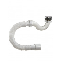 А-20589 Сифон для душ. поддона ОРИО 1 1/2х40, "клик-клак", с гибк.трубой 40-40/50 (S-тип)