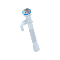 G108 Гофросифон Ани 1 1/2"*40/50 с отводом под с/м, L476-886мм