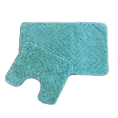 Коврик д/ванны 2 предм. ZALEL SOPHISTICATED 60*100 + 50х60 Green зелёный