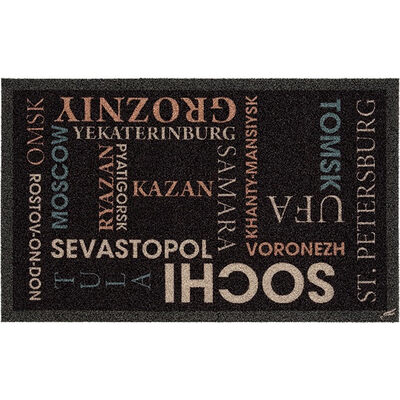Коврик придверный влаговпитывающий SHAHINTEX DIGITAL PRINT 60х90 "Города" (03)