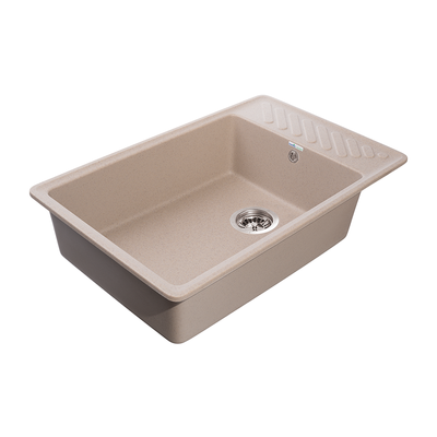 Мойка GRANFEST QUARZ-51 1 чаша+крыло 760х480 (ПЕСОК) (без сифона)